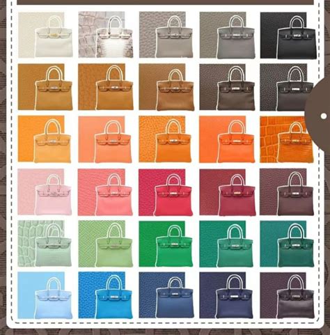 kelly hermes colours|hermes birkin color chart.